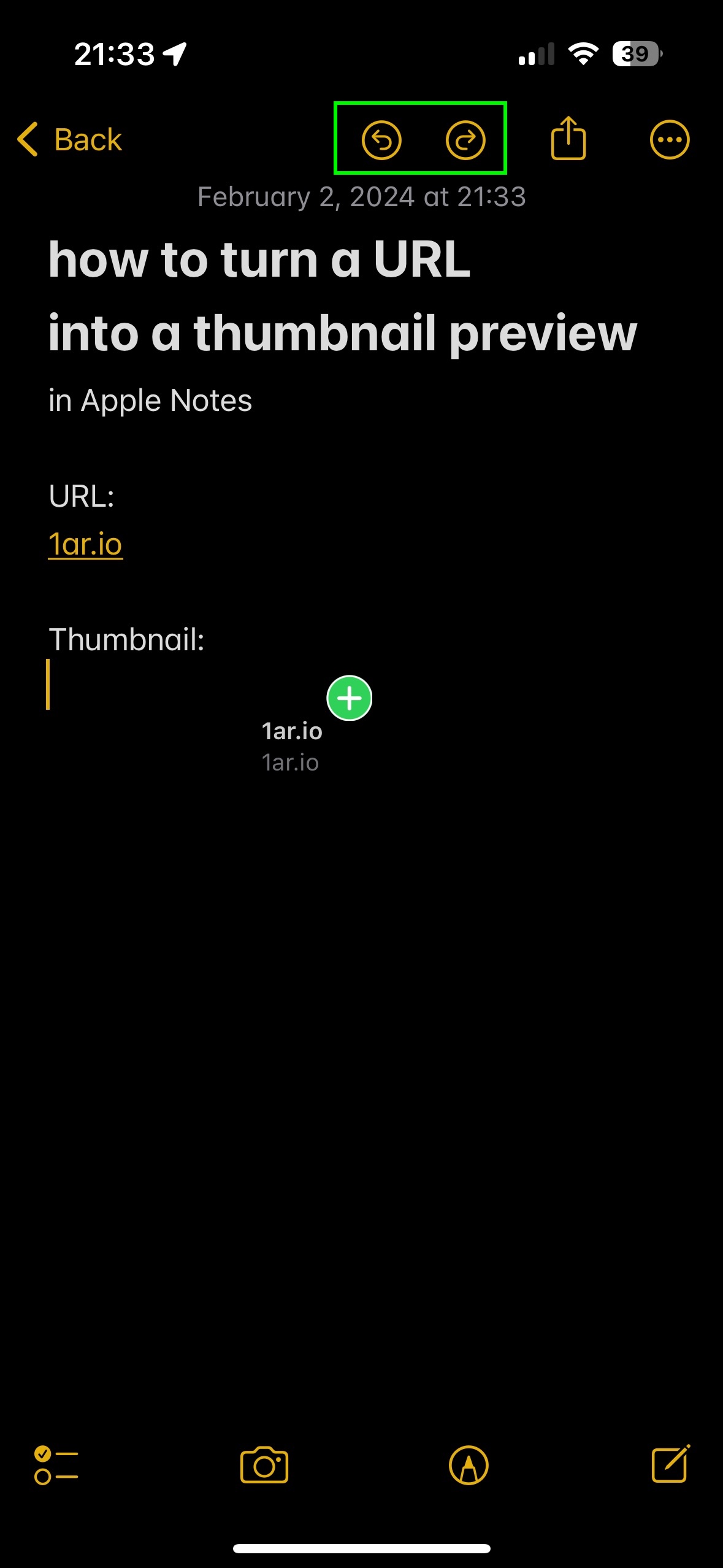 drag-and-drop mode activated after tapping on UNDO